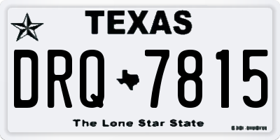 TX license plate DRQ7815