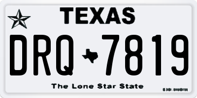 TX license plate DRQ7819