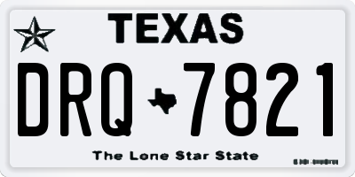 TX license plate DRQ7821