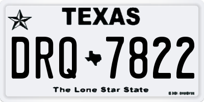 TX license plate DRQ7822