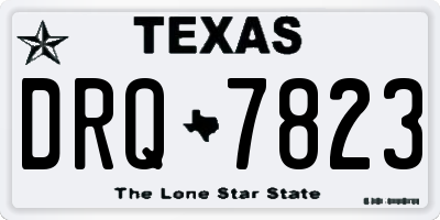 TX license plate DRQ7823