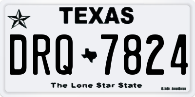 TX license plate DRQ7824