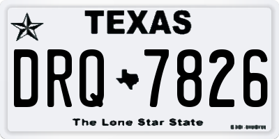 TX license plate DRQ7826