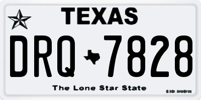 TX license plate DRQ7828