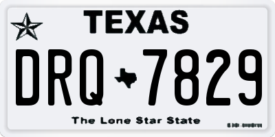 TX license plate DRQ7829