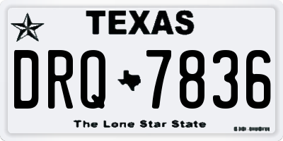 TX license plate DRQ7836