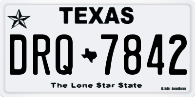 TX license plate DRQ7842