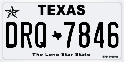 TX license plate DRQ7846