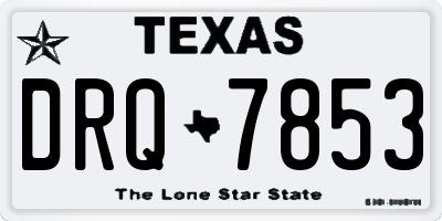TX license plate DRQ7853