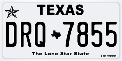 TX license plate DRQ7855