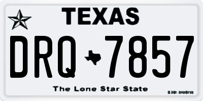 TX license plate DRQ7857