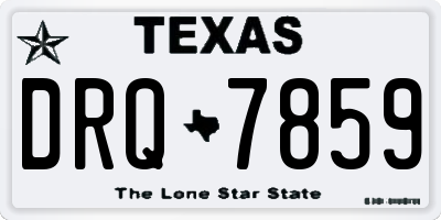 TX license plate DRQ7859