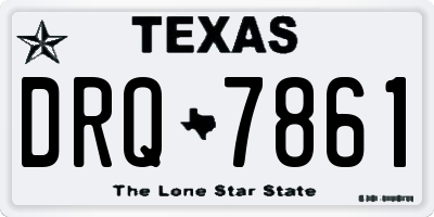 TX license plate DRQ7861