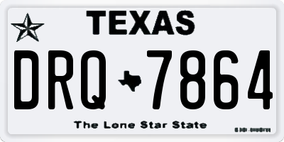 TX license plate DRQ7864