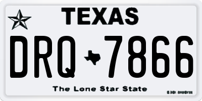 TX license plate DRQ7866