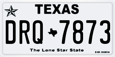 TX license plate DRQ7873