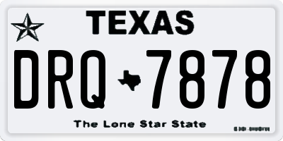 TX license plate DRQ7878
