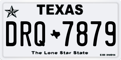 TX license plate DRQ7879