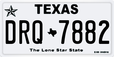 TX license plate DRQ7882