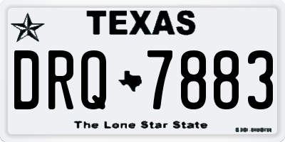 TX license plate DRQ7883