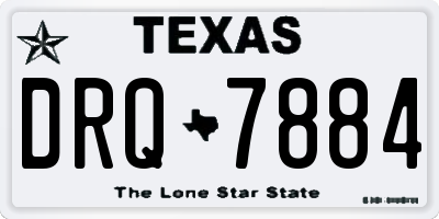 TX license plate DRQ7884