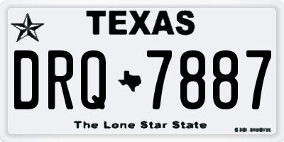 TX license plate DRQ7887
