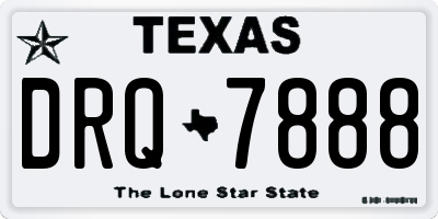 TX license plate DRQ7888