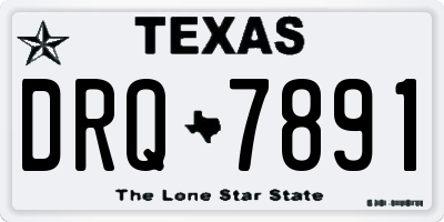 TX license plate DRQ7891