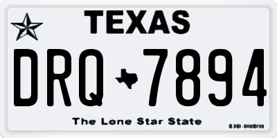 TX license plate DRQ7894
