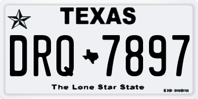 TX license plate DRQ7897