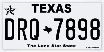 TX license plate DRQ7898