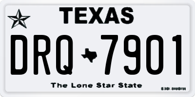 TX license plate DRQ7901