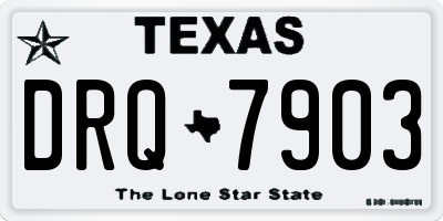 TX license plate DRQ7903