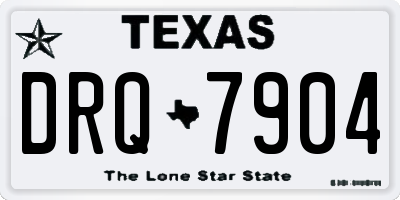 TX license plate DRQ7904