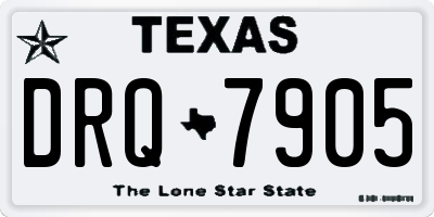 TX license plate DRQ7905