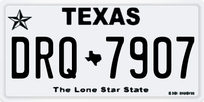 TX license plate DRQ7907