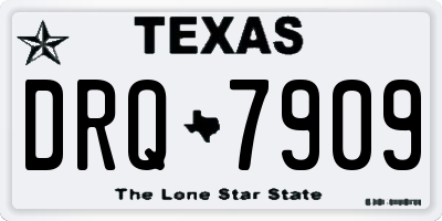 TX license plate DRQ7909