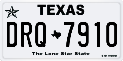 TX license plate DRQ7910