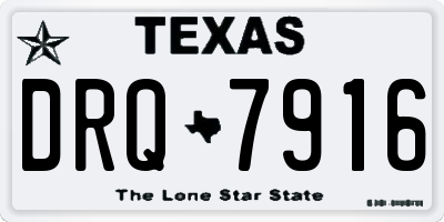 TX license plate DRQ7916