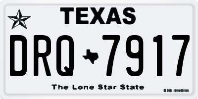 TX license plate DRQ7917