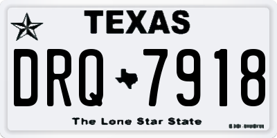 TX license plate DRQ7918