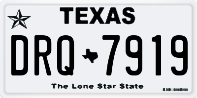 TX license plate DRQ7919