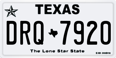 TX license plate DRQ7920