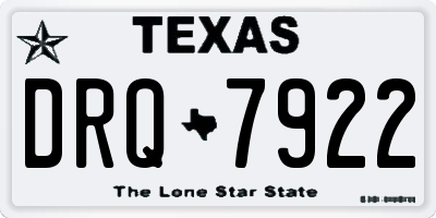 TX license plate DRQ7922