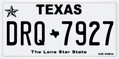TX license plate DRQ7927