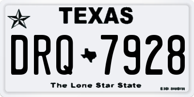 TX license plate DRQ7928