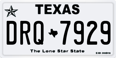 TX license plate DRQ7929