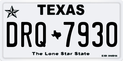 TX license plate DRQ7930