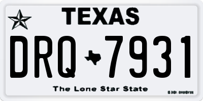 TX license plate DRQ7931
