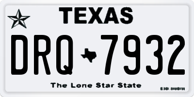 TX license plate DRQ7932